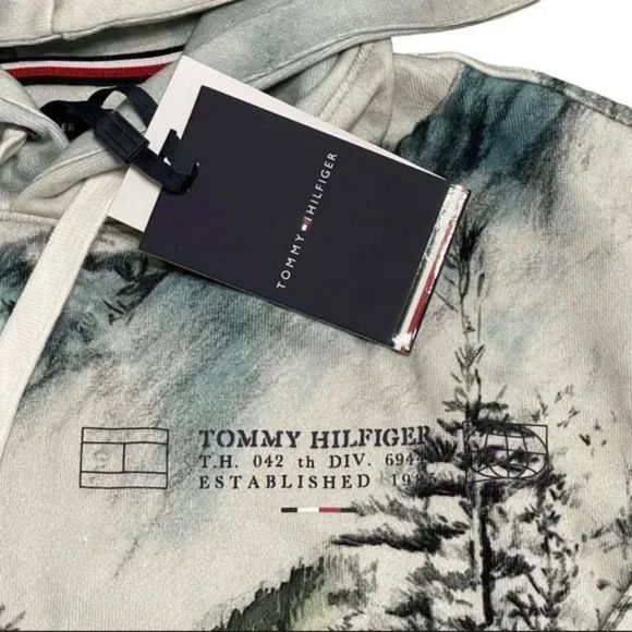 Nwt Tommy Hilfiger Landscape Hoodie Medium - Picture 7 of 8